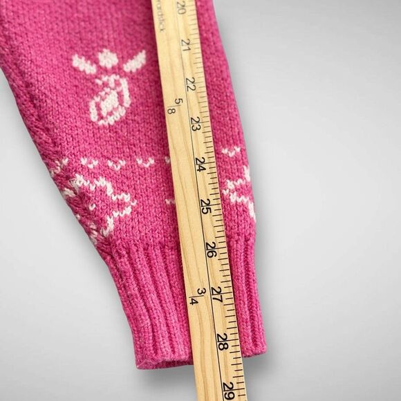 American Eagle Sweater Womens Small Pink Oversized‎ Bandana Paisley Cozy Soft - Picture 5 of 9